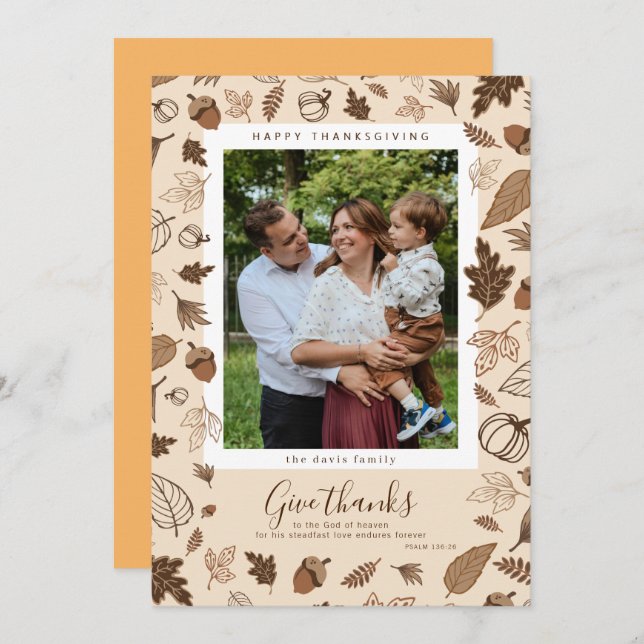 Thanksgiving Inbjudningar (Fram/baksida)