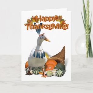 Thanksgiving indisk Boy Anka Helgkort