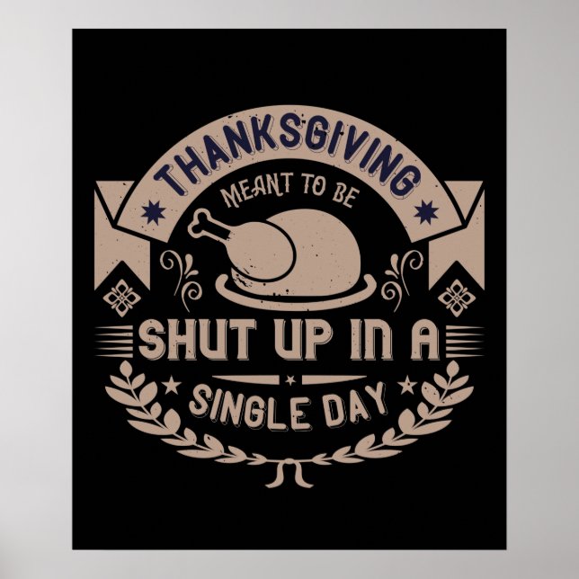 Thanksgiving innebär att man kan hålla käften på e poster (Framsidan)