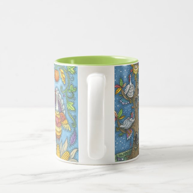 THANKSGIVING INSAMLING 3 TURKIET ILLUSTRATION MUGG (Handtag)