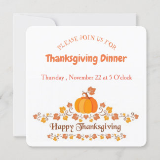 thanksgiving invitation card inbjudningar