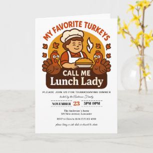 Thanksgiving Invitation Card Kort