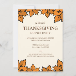  Thanksgiving Invitation – Printable Potluck Invt Inbjudningar