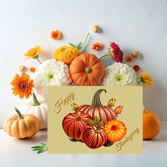 Thanksgiving invitation with pumpkins kort (Skapare uppladdad)