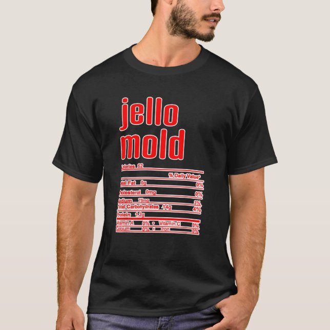 Thanksgiving Jello Mold Nutritional Fact T Shirt (Framsida)