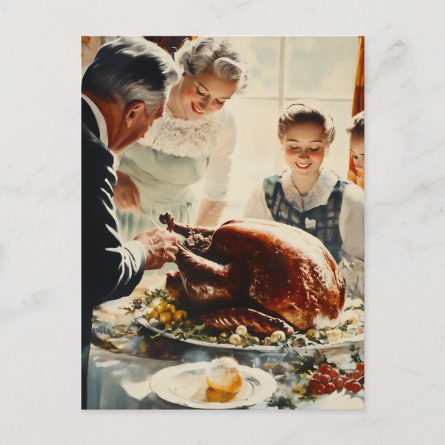 Thanksgiving Joy: En familjefabrik Vykort (Framsida)