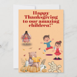 Thanksgiving Joy för våra barn Julkort