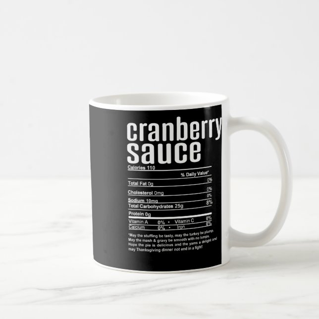 Thanksgiving Jul Cranberry Sauce Nutritional Kaffemugg (Höger)