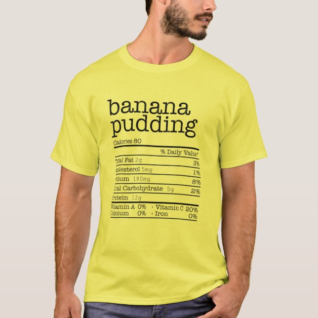 Thanksgiving Jul Food - Banana Pudding Nutri T Shirt (Framsida)