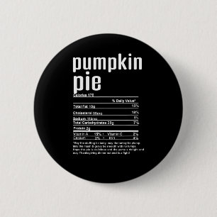 Thanksgiving jul Pumpkin Paj Nutritional Fac Knapp