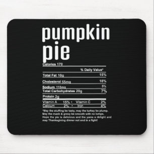 Thanksgiving jul Pumpkin Paj Nutritional Fac Musmatta