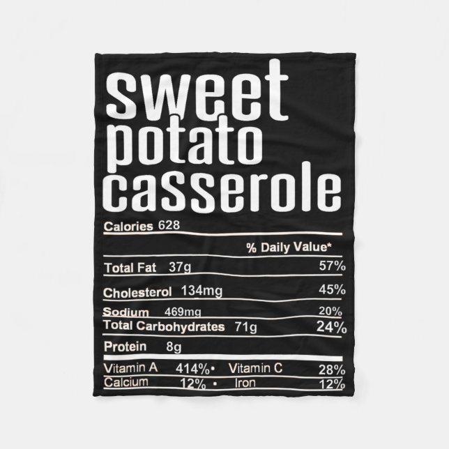Thanksgiving jul sötpotatis Cerole Näringsrik Fleecefilt (Framsidan)