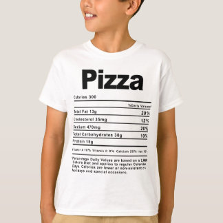 Thanksgiving Julafton Costume Nutrition Facts Pizz T Shirt