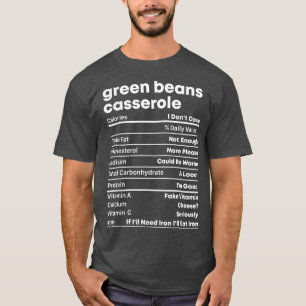 Thanksgiving Julbönor Grönt Casserole Nutri T Shirt