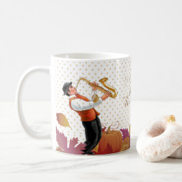 Thanksgiving Julfest, Retro Music Jazz Music Kaffemugg