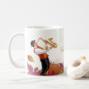 Thanksgiving Julfest, Retro Music Jazz Music Kaffemugg