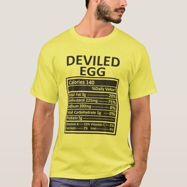 Thanksgiving Julfusk Deviled Egg Nutrition T Shirt (Framsida)