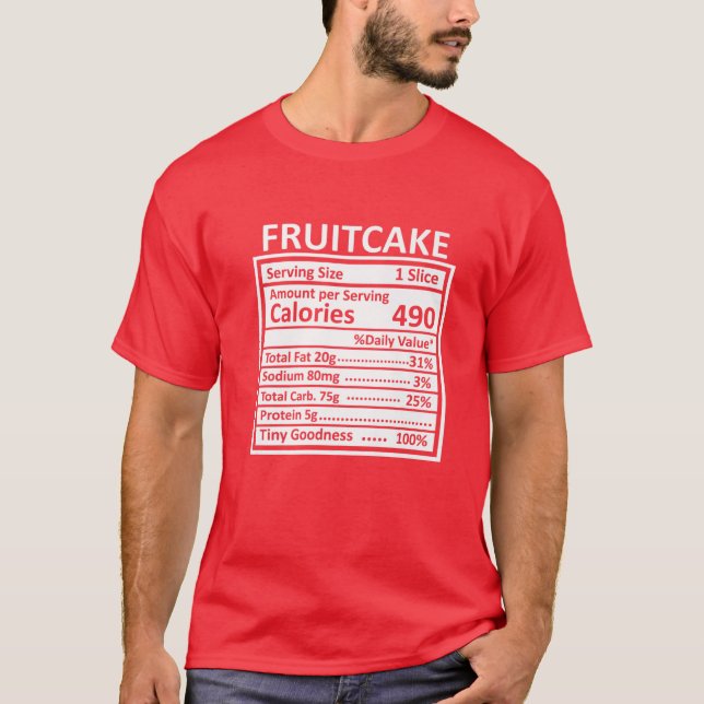 Thanksgiving Julfusk Fruitkaka Nutrition F T Shirt (Framsida)