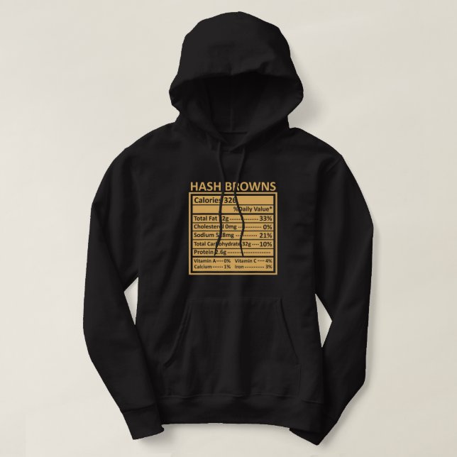 Thanksgiving Julfusk, hash  Näring Hoodie (Design framsida)