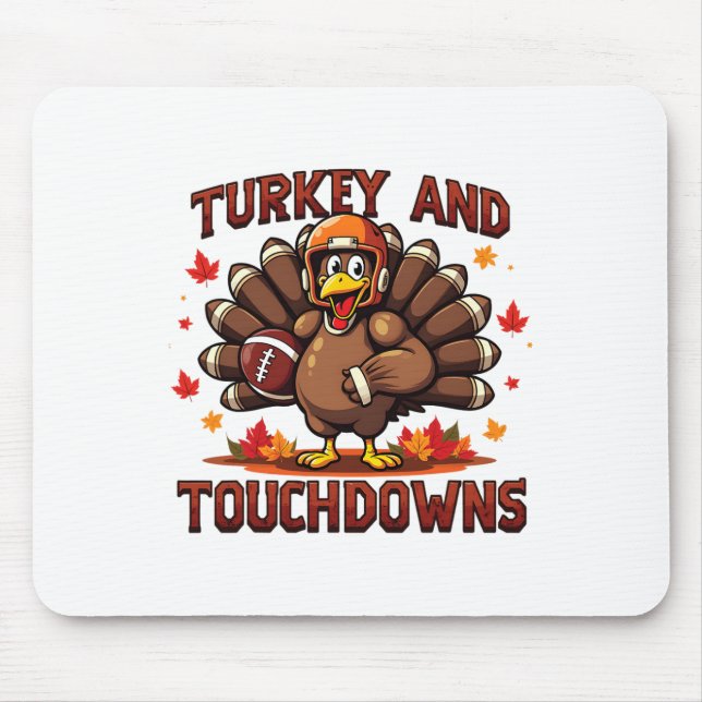 Thanksgiving-kalas och touchdown Fotbollsspelare 1 Musmatta (Framsidan)