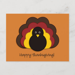 Thanksgiving kalkon helg vykort