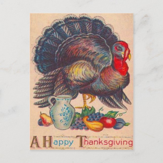 Thanksgiving-kalkon Helg Vykort (Framsida)