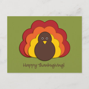 Thanksgiving kalkon helg vykort