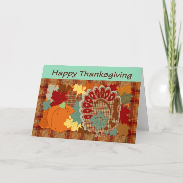 Thanksgiving-kalkon Helgkort (Framsida)