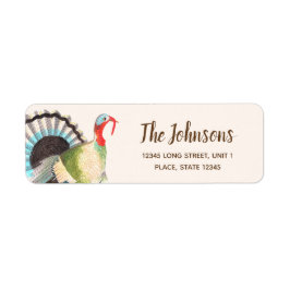 Thanksgiving Kalkon | Högtid | Adressetiketter Returadress Etikett