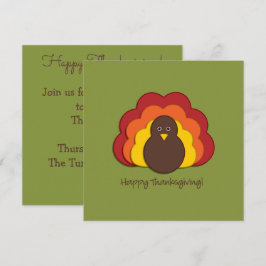 Thanksgiving kalkon inbjudningar