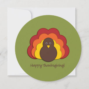 Thanksgiving kalkon julkort