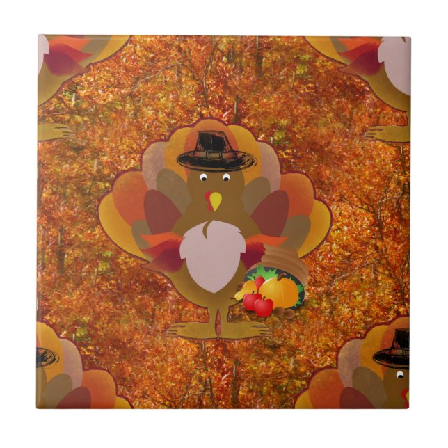 thanksgiving kalkon kakelplatta (Framsidan)