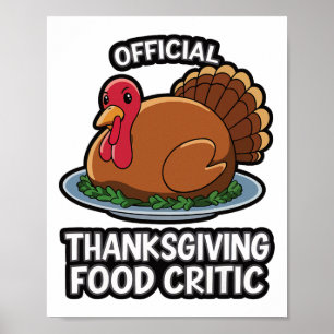 Thanksgiving Kalkon Officiell Thanksgiving Mat Cri Poster
