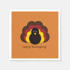 Thanksgiving kalkon pappersservett