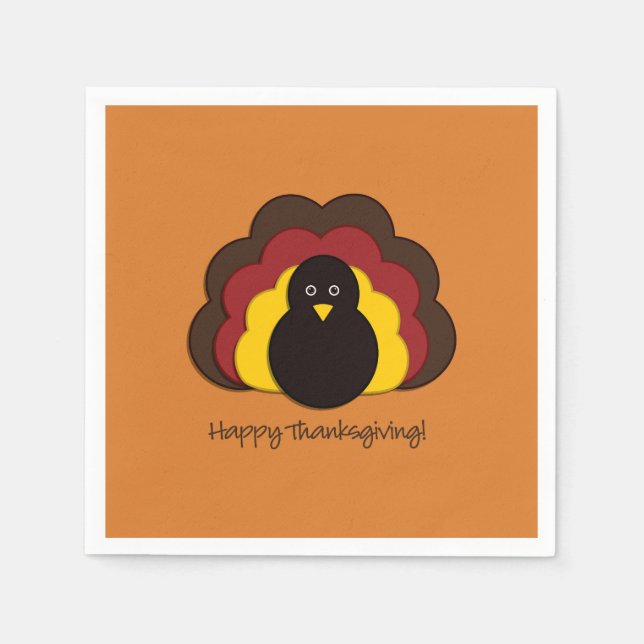 Thanksgiving kalkon pappersservett (Framsidan)