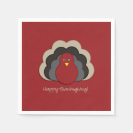Thanksgiving kalkon pappersservett