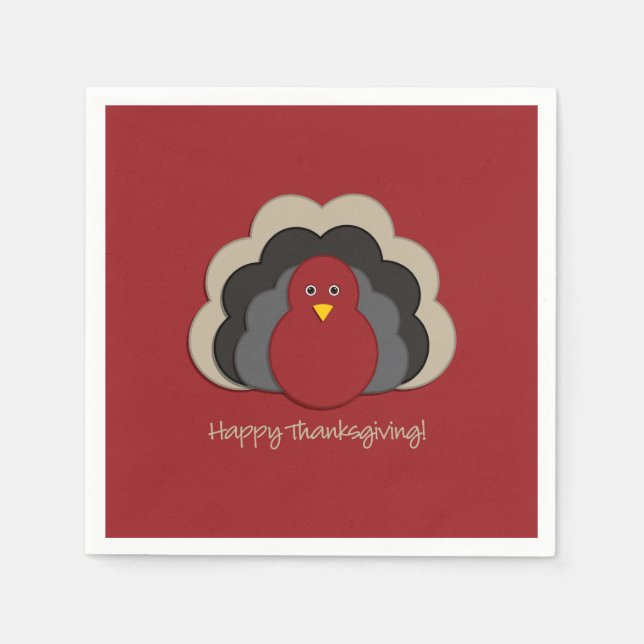 Thanksgiving kalkon pappersservett (Framsidan)