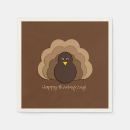 Thanksgiving kalkon pappersservett