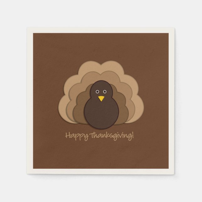 Thanksgiving kalkon pappersservett (Framsidan)
