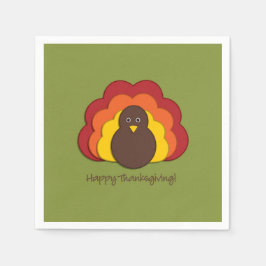 Thanksgiving kalkon pappersservett