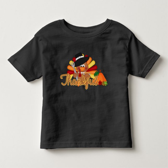 Thanksgiving kalkon småbarn unisex t-shirt (Framsida)