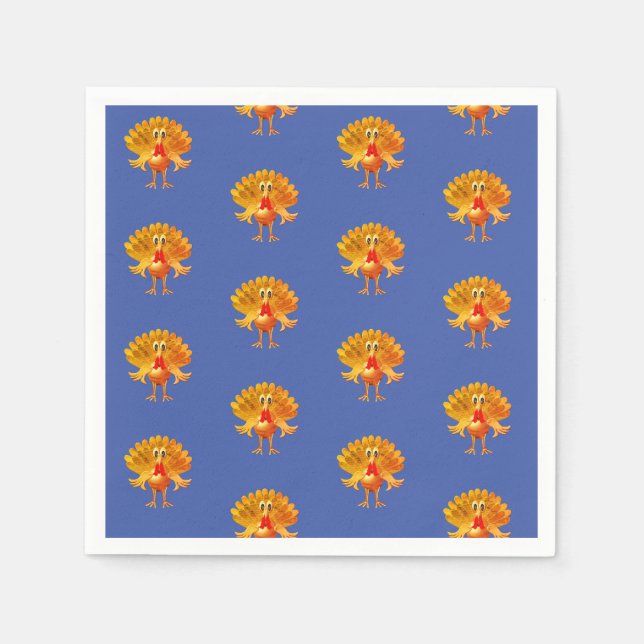 thanksgiving kalkon,Thanksgiving Dag Pappersservett (Framsidan)