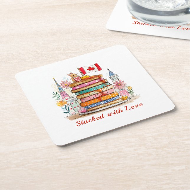 Thanksgiving Kanada | Dollhouse Kitchen | Pancake Underlägg Papper Kvadrat (Vinklad)