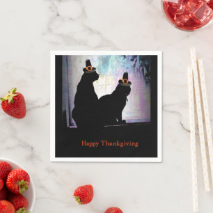 Thanksgiving Kattunge Pappersservett
