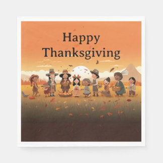 Thanksgiving Kids 13 Pappersservett