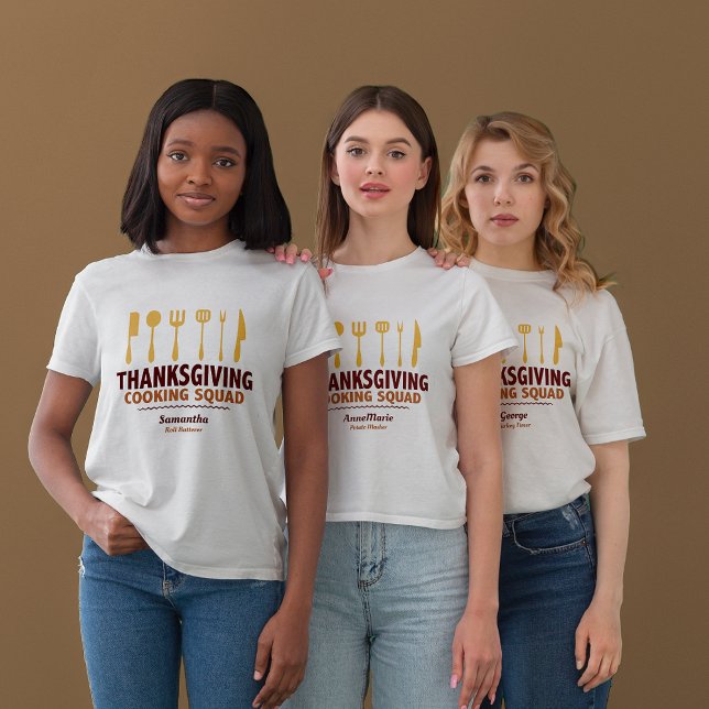 Thanksgiving, kokning fyrkant t shirt (Skapare uppladdad)
