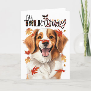 Thanksgiving Kooikerhondje Hund Låt oss Prata Turk Helgkort