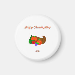 Thanksgiving Kornuskopa runda magneter