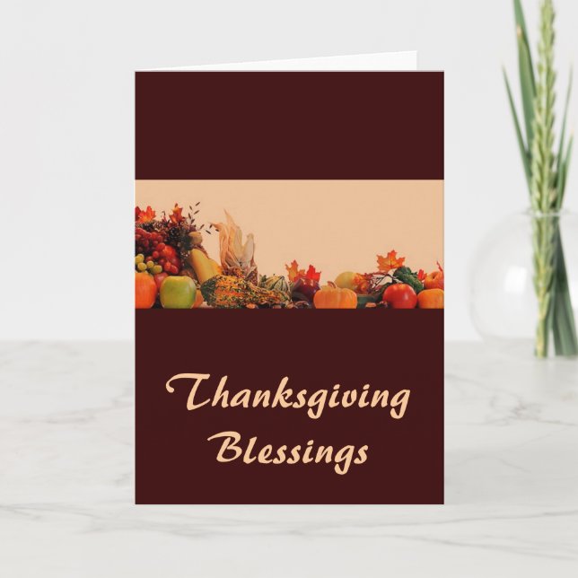 Thanksgiving/kornuskopi Helgkort (Framsida)