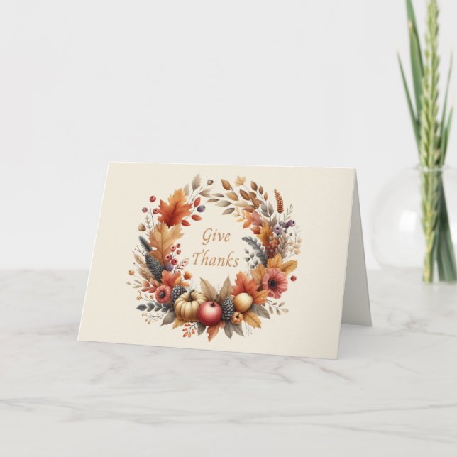 Thanksgiving-kort för Ge-tack Helgkort (Framsida)